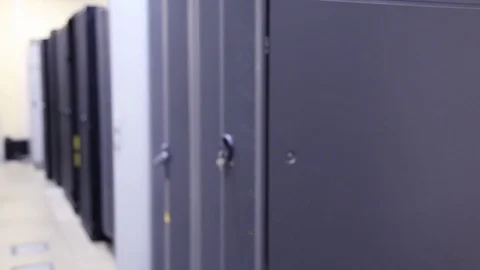 Network servers in data center Stock Footage 71007094