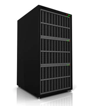 Network servers in data center Stock Illustration