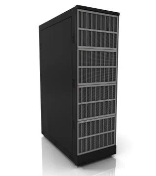 Network servers in data center Stock Illustration