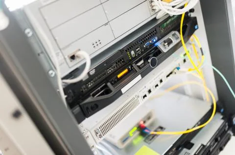 Network servers in data room Domestic Room Stock Photos