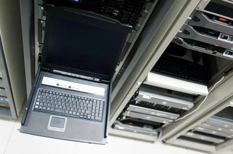 Network servers in data room Domestic Room Stock Photos