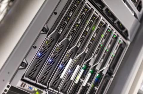 Network servers in data room Domestic Room Stock Photos