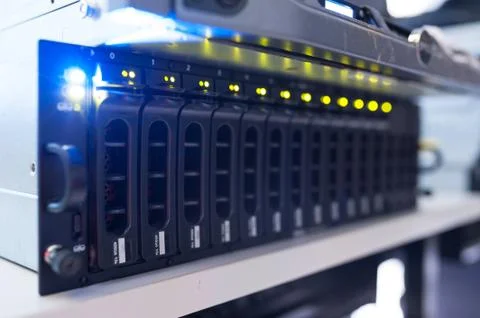 Network servers in data room Domestic Room Stock Photos