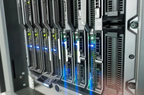 Network servers in data room Domestic Room Stock Photos