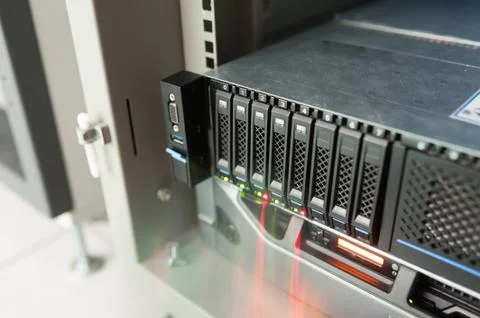 Network servers in data room Domestic Room Stock Photos