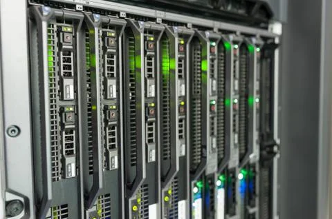 Network servers in data room Domestic Room Foto stock