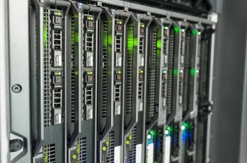 Network servers in data room Domestic Room Stock Photos