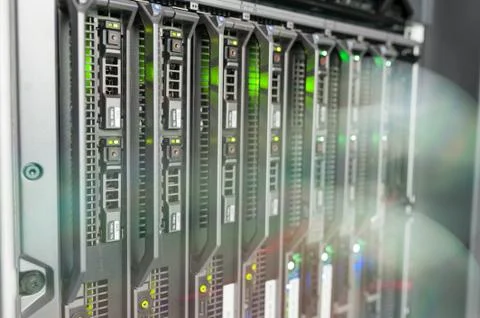 Network servers in data room Domestic Room Foto stock
