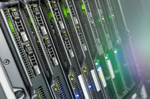 Network servers in data room Domestic Room Stock Photos