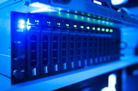 Network servers in data room Domestic Room Foto stock