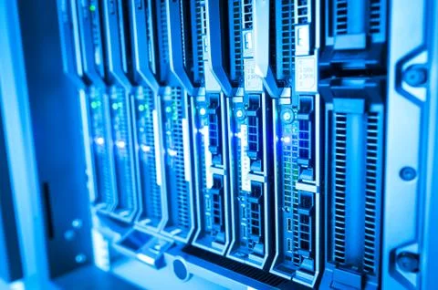 Network servers in data room Domestic Room Stock Photos