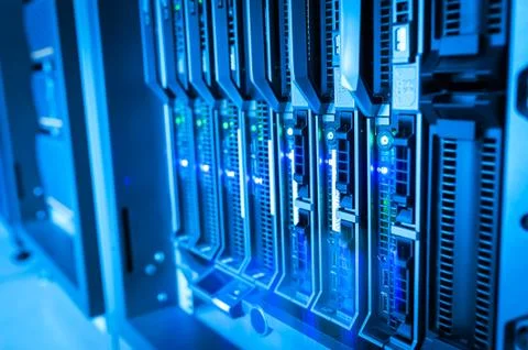 Network servers in data room Domestic Room Stock Photos