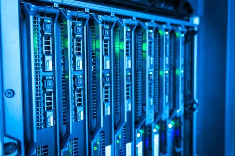 Network servers in data room Domestic Room Stock Photos