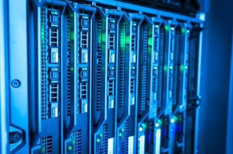 Network servers in data room Domestic Room Stock Photos