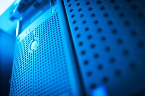 Network servers in data room Domestic Room Stock Photos