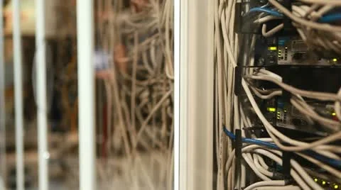 Network servers room Video stock 12518784