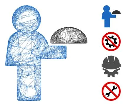 Network Service Vector Mesh Stock Illustration