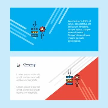 Network setting  abstract corporate business banner template, horizontal adve Illustrazione stock