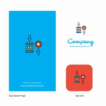Network setting  Company Logo App Icon and Splash Page Design. Creative Busin Stockillustratie