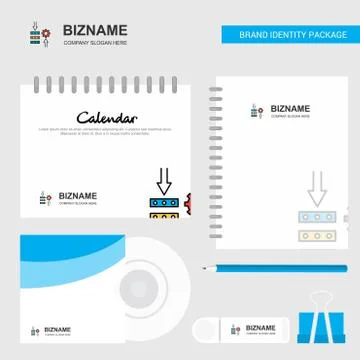 Network setting  Logo, Calendar Template, CD Cover, Diary and USB Brand Stati Stock Illustration
