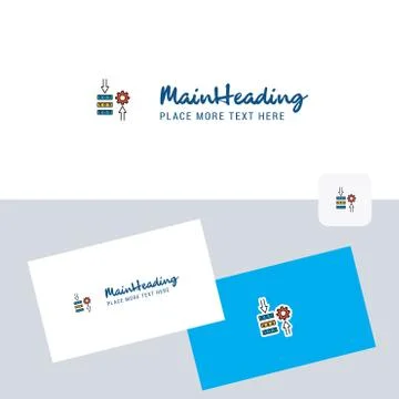 Network setting  vector logotype with business card template. Elegant corpora Stock Illustration