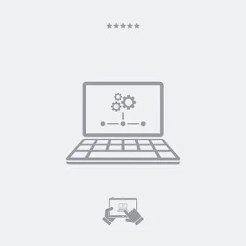 Network settings button icon イラスト素材