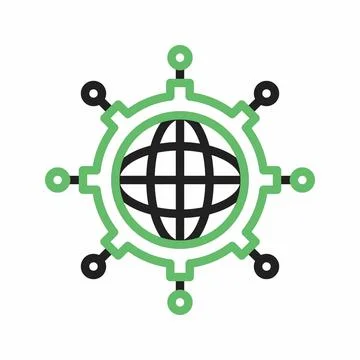 Network Settings icon vector image. Stock Illustration