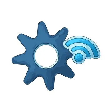Network settings illustration Ilustração Stock