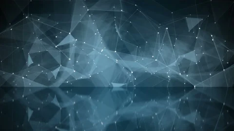 Network shape with reflection loopable 4k UHD (3840x2160) Stock Footage 66501826