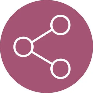 Network Share Line Icon Isolated Graphic Иллюстрация