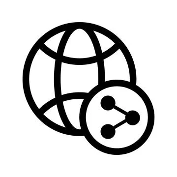 Network, shared, web icon. Stock Illustration