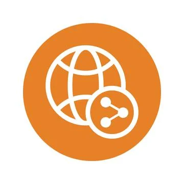 Network, shared, web icon. Stock Illustration