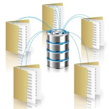 Network sharing concept design. Isolated on white background. Stock Illustration