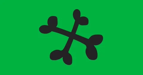 Network showing five nodes and rods linking central hub on transparent Stock Footage 317527405