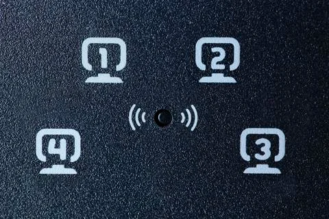 Network sign on dark plastic background Stock Photos