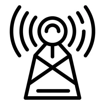 Network signage icon outline vector. Infrastructure monitoring data Stock Illustration