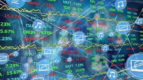 Network simplifies data processing and business transactions with visual aids. Stock Footage 327714537