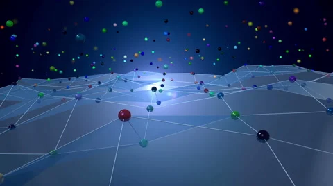 Network space blue background Stock Footage 51838285