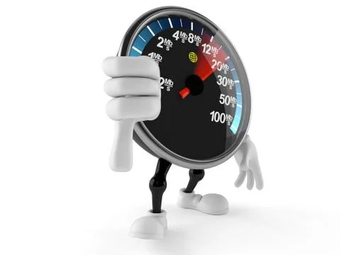 Network speed meter character Stock Illustration