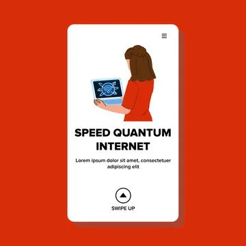 Network speed quantum internet vector 스톡 일러스트