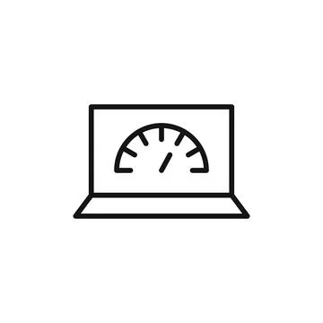Network speed test logo sign vector outline 스톡 일러스트
