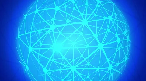 Network sphere zooming out animation Stock Footage 40610843
