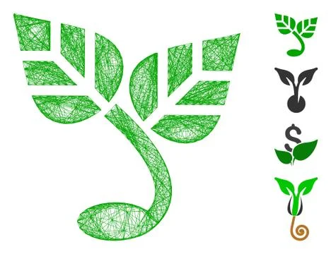 Network Sprout Vector Mesh Stock Illustration