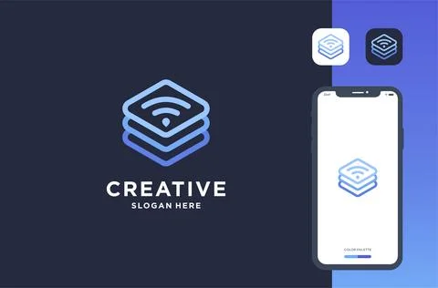 Network stack logo design business brand inspiration 스톡 일러스트