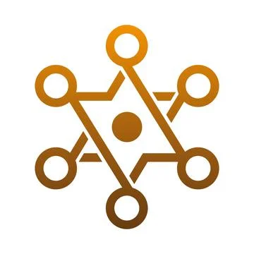 Network Star Logo Design for Technology and Digital Business Brand Stockillustratie