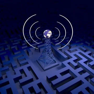 Network station Stock Illustration