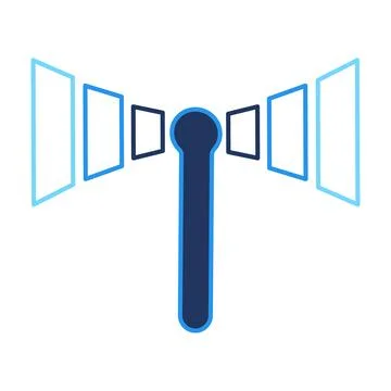 Network Station Radio Level Of Wireless Tower Stock Illustration