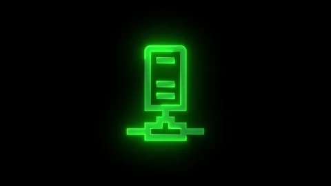 Network stroke icon glowing neon animation Stock Footage 289449724