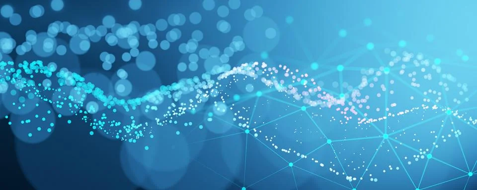 Network structure background. Artificial intelligence. Machine learning. Da.. Stock Illustration