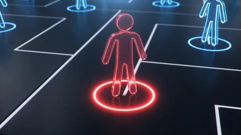 Network structure between people, data exchange. The concept of collective イラスト素材